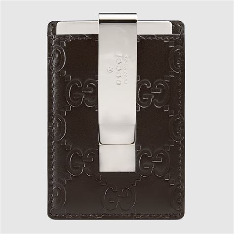 gucci card holder men's with money clip|Gucci signature money clip wallet.